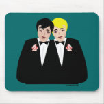 2 Grooms (Blonde and Black Hair) Mouse Pad
