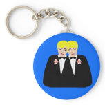2 Grooms Blonde Keychains