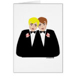 2 Grooms (Brown-Haired and Blonde) Greeting Card