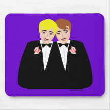 2 Grooms (Brown-Haired and Blonde) Mouse Mat