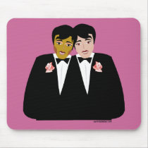 2 Grooms (Ethnic and Black-Haired) Mouse Pads