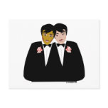 2 Grooms (Ethnic and Black-Haired) Postcards
