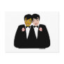 2 Grooms (Ethnic and Black-Haired) Postcards