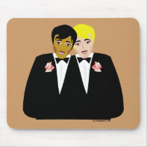 2 Grooms (Ethnic and Blonde) Mouse Pad