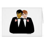 2 Grooms (Ethnic and Brown-Haired) cards