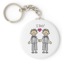 2 Grooms Keychain