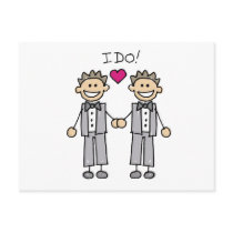 2 Grooms Postcard