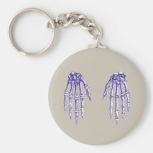 2 Hands Down Blue Key Chains