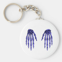 2 Hands Down Deep Blue Keychain