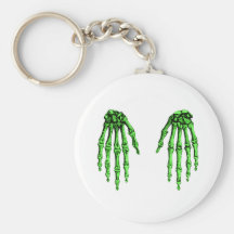 2 Hands Down Deep Green Keychains