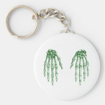 2 Hands Down Green Key Chains