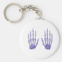 2 Hands Up Blue Key Chain
