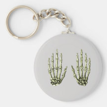 2 Hands Up Bronze Key Chains