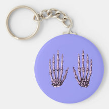2 Hands Up Purple Keychains