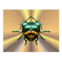 2 Head Beetle ~ postcard