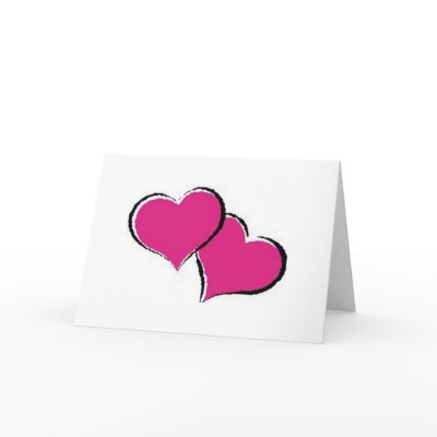 2 hearts greeting card by megan2478