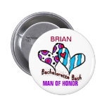 2 HEARTS PINBACK BUTTONS
