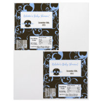 2 Hershey's Large Bar Wrapper Boy Blue Punk Skull