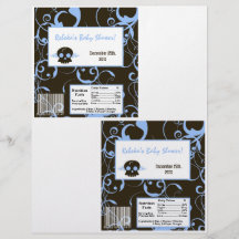 2 Hershey's Large Bar Wrapper Boy Blue Punk Skull Custom Flyer