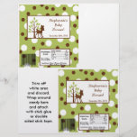 2 Hershey's Large Bar Wrapper Woodland Friends Custom Flyer