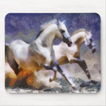 2 horses beach gallop mousepad