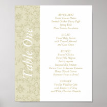 2-in-1 Wedding Reception Table Toppers & Menus