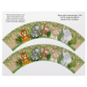 2 Jungle Monkey Personalized Cupcake Wrappers flyers