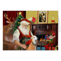2 lévriers de Père Noël Cartes