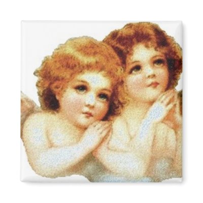 2 Little Angels Praying - Magnet by dchaddad