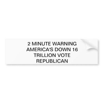 2 MINUTE WARNING BUMPER STICKERS by PW1791RTE