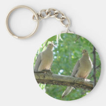 2 morning doves key chain