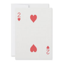 2 of Hearts Playing Card Las Vegas Wedding Invites