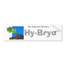 2 old hybrid Bumper Sticker bumper stickers