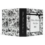 2" PHOTO Binder Scrapbook Black Toile Fabric