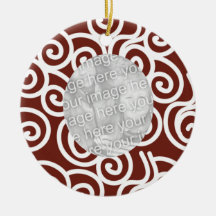 2 Photo Candy Cane Fancy Ornament