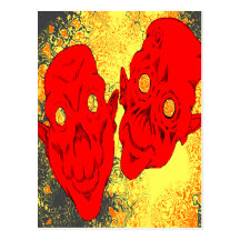 2 red heads post card