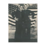 2 sailors front of flag postcard