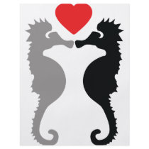 2 seahorses in love icon personalized flyer