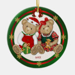 2 Sided - Beary Merry Teddy Bear Ornament