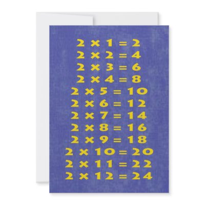 #2 Times Table Collectable Card by Photo_mall