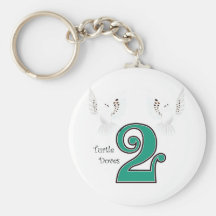 2 Turtle Doves Key Chain