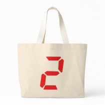2 two red alarm clock digital bag