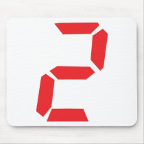 2 two red alarm clock digital mouse pad