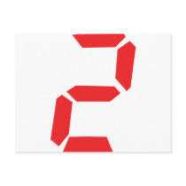 2 two red alarm clock digital post cards