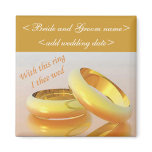 2 Wedding Bands Fridge Magnets
