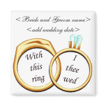 2 Wedding Rings magnets