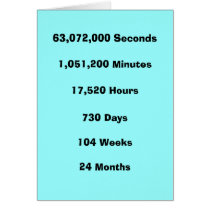 2 years any way you slice it greeting cards