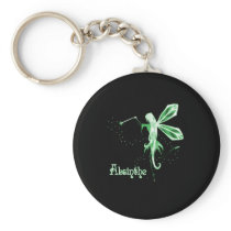 2D Absinthe Green Fairy Sketch Keychain