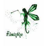 2D Absinthe Green Fairy Sketch t-shirts