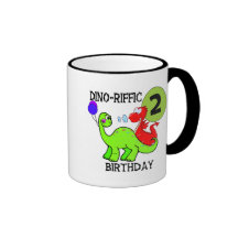 2èmes T-shirts et cadeaux d'anniversaire de dinosa Tasses À Café